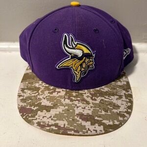 Vintage retro y2k Minnesota Vikings salute to service New era SnapBack hat cap